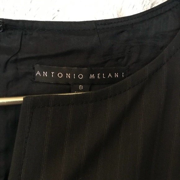 Black Pinstriped Dress - Antonio Melani - Picture 3 of 5